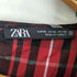 ザラ ZARA パフスリーブチェックブラウス レディース import:XL