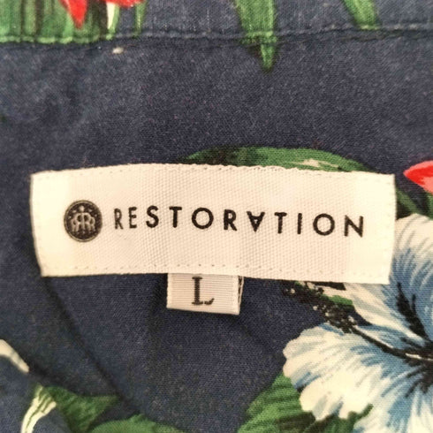 レストレーション RESTORATION オープンカラーアロハシャツ メンズ JPN:L