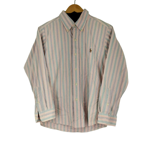 ラルフローレン RALPH LAUREN CLASSIC FIT スモールポニー刺繍ストライプ L/S BDシャツ メンズ import:L