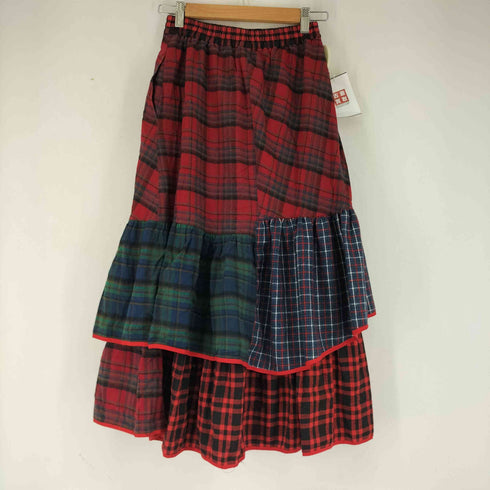 ミルクフェド MILKFED. PLAID PATCHWORK SKIRT レディース ONE SIZE