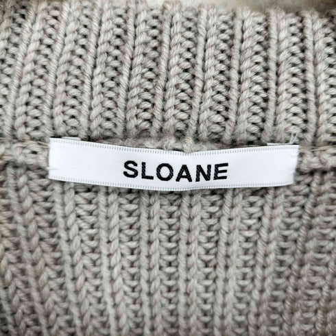 スローン SLOANE 5Gケーブル 畦編みクルーネック ニットセーター レディース JPN:2