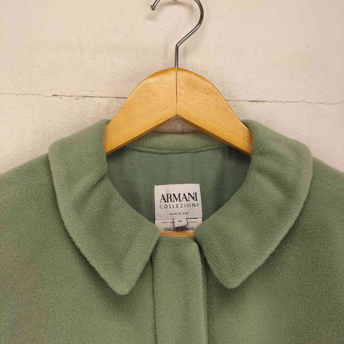 アルマーニコレツィオーニ ARMANI COLLEZIONI カシミヤ混 比翼 ジップアップコート レディース EUR:42