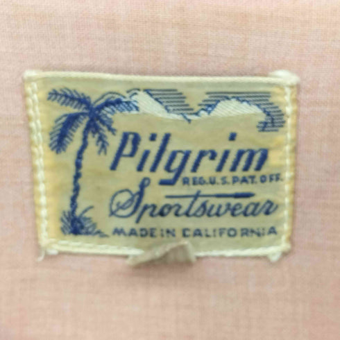 ピルグリム PILGRIM 40-50S vintage カルフォルニア製 L/S ワークシャツ メンズ