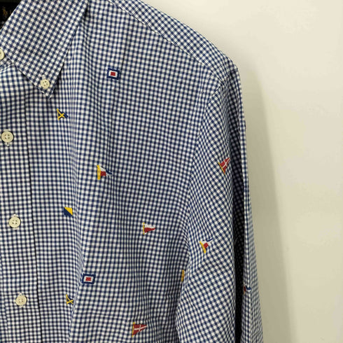 ラルフローレン RALPH LAUREN L/S BD 総柄 ギンガムチェックシャツ メンズ import:L