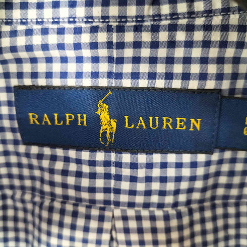 ラルフローレン RALPH LAUREN L/S BD 総柄 ギンガムチェックシャツ メンズ import:L