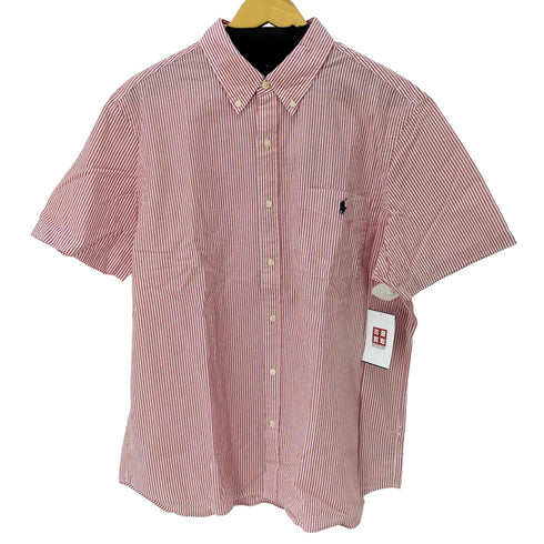 ラルフローレン RALPH LAUREN CLASSIC FIT スモールポニー刺繍 BD S/S シアサッカーシャツ メンズ import:XL