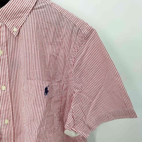 ラルフローレン RALPH LAUREN CLASSIC FIT スモールポニー刺繍 BD S/S シアサッカーシャツ メンズ import:XL