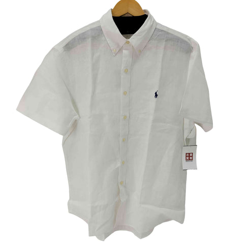 ラルフローレン RALPH LAUREN S/S BD スモールポニー刺繍リネンシャツ メンズ import:L