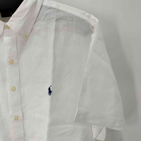 ラルフローレン RALPH LAUREN S/S BD スモールポニー刺繍リネンシャツ メンズ import:L
