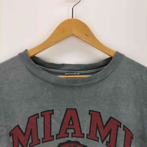 チャンピオン Champion 80s USA製 トリコタグ 製品染め 3段 カレッジプリントクルーネックTシャツ メンズ JPN:L