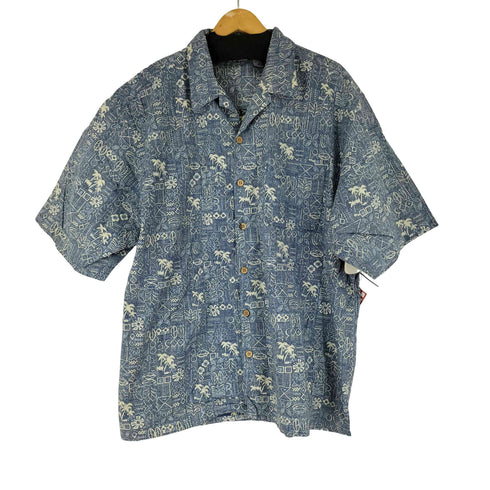 オーシャンパシフィック Ocean Pacific 90-00S 総柄 S/S レーヨン混 開襟シャツ メンズ
