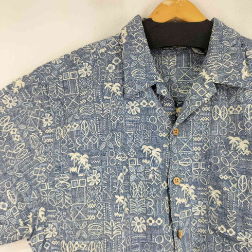 オーシャンパシフィック Ocean Pacific 90-00S 総柄 S/S レーヨン混 開襟シャツ メンズ