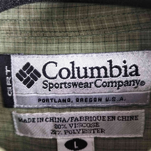 コロンビアスポーツウェア Columbia Sportswear S/S BD チェックシャツ メンズ JPN:L