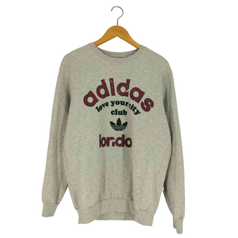 アディダスオリジナルス adidas Originals Love Your City club LONDON ロゴ プリント クルーネックスウェット メンズ import:M