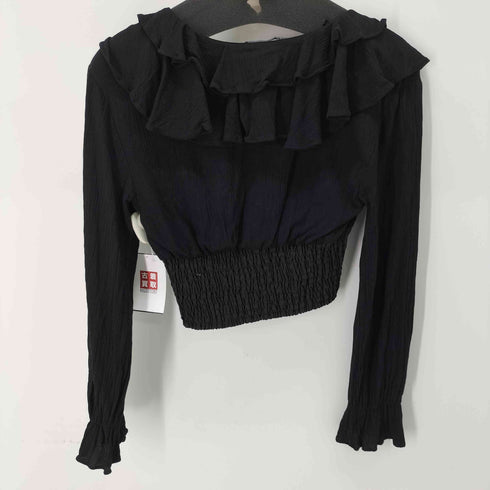 ザラ ZARA フロントフリルジップブラウス レディース import:XS