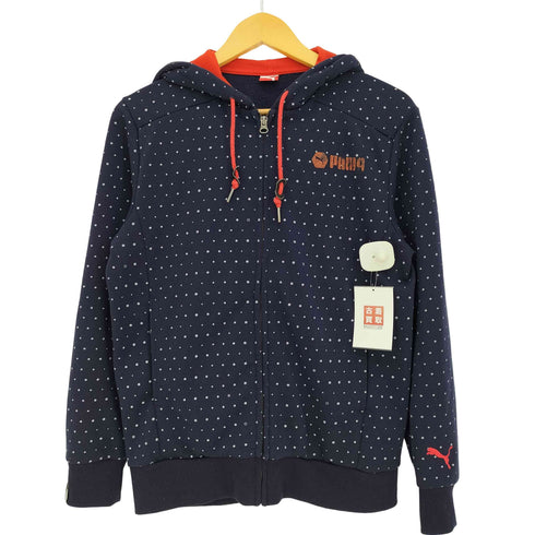 プーマ PUMA 耳付きフード リメイク 水玉 ジップパーカー レディース import:S