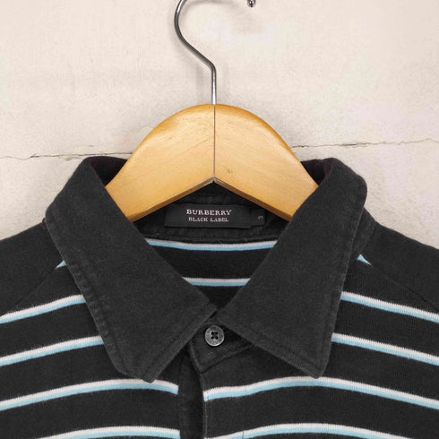 バーバリーブラックレーベル BURBERRY BLACK LABEL Y2K ボーダーポロシャツ メンズ 3