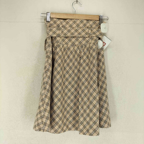 バーバリーブルーレーベル BURBERRY BLUE LABEL ノヴァチェック ベルテッドトレンチスカート レディース 36
