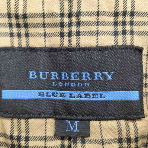 バーバリーブルーレーベル BURBERRY BLUE LABEL 裏地チェック コットンショートトレンチ レディース M