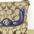 コーチ COACH シグネチャーロゴエナメル切替キャンバスショルダーバッグ レディース