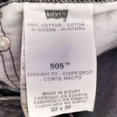 リーバイス Levis エジプト製 ボタン裏4649 505 後染め ブラック メンズ W33/L30