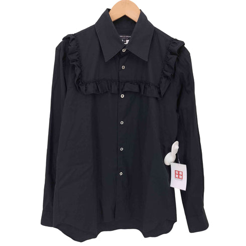 コムデギャルソンオムプリュス COMME des GARCONS HOMME PLUS 12AW Neither Man Nor Woman期 フリル 切替 レギュラーカラー シャツ AD2012 メンズ JPN:S