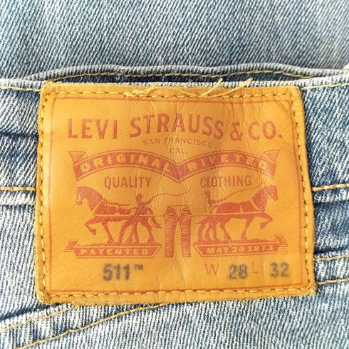 リーバイス Levis 511 ストレートダメージデニム メンズ W28/L32
