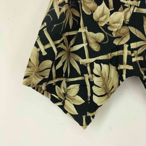 ヴァンヒューゼン VAN HEUSEN S/S ボタニカル柄 レーヨン シャツ メンズ JPN:L