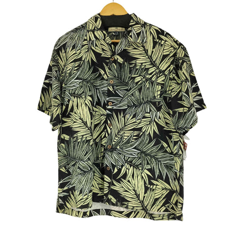 トミーバハマ Tommy Bahama S/S ボタニカル柄 シルク シャツ メンズ JPN:M