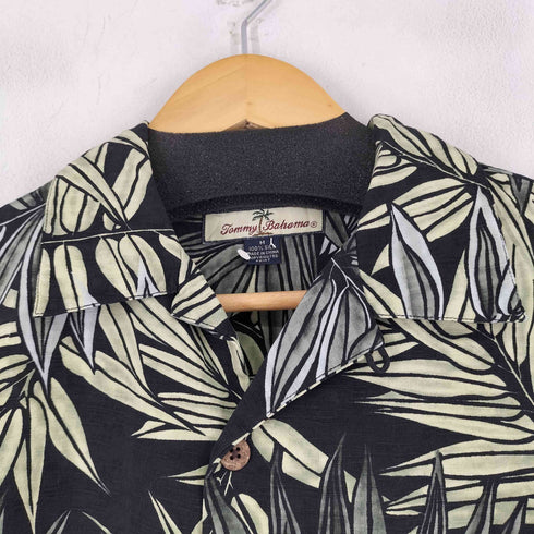 トミーバハマ Tommy Bahama S/S ボタニカル柄 シルク シャツ メンズ JPN:M