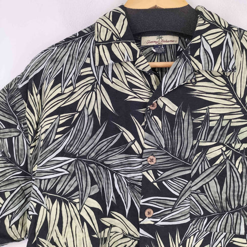 トミーバハマ Tommy Bahama S/S ボタニカル柄 シルク シャツ メンズ JPN:M