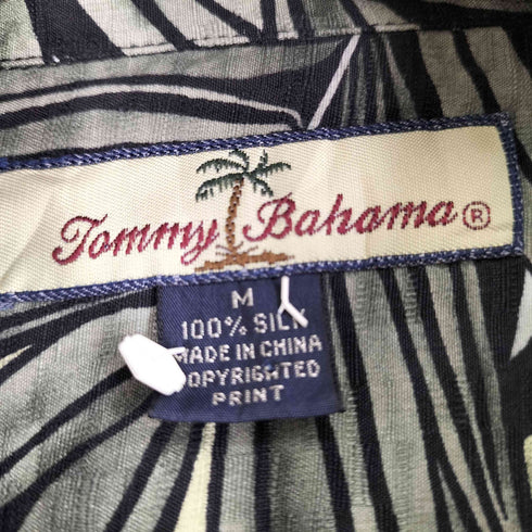 トミーバハマ Tommy Bahama S/S ボタニカル柄 シルク シャツ メンズ JPN:M