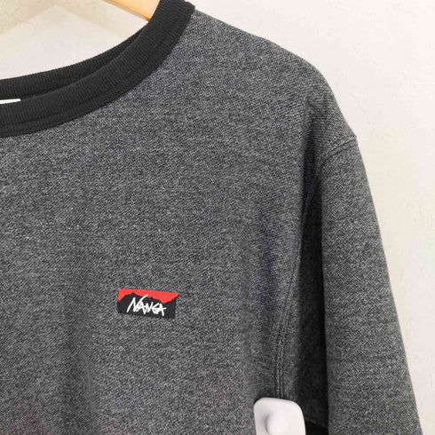 ナンガ NANGA ECO HYBRID MINI BOX LOGO EMBROIDERY SWEAT SHIRT レディース JPN:M