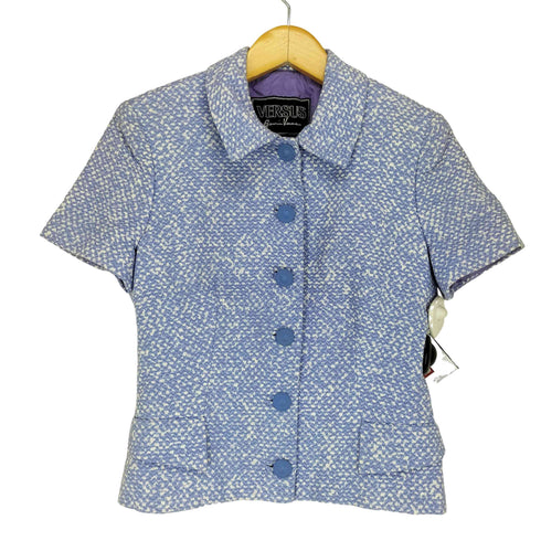 ジャンニヴェルサーチ GIANNI VERSACE VERSUS 80S シアサッカー 半袖ジャケット レディース 28/42