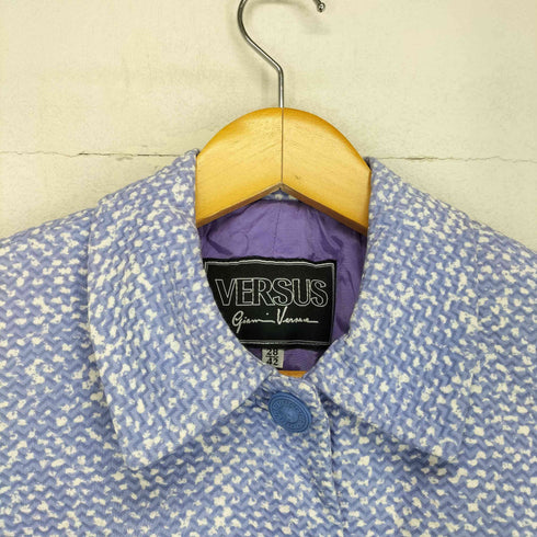 ジャンニヴェルサーチ GIANNI VERSACE VERSUS 80S シアサッカー 半袖ジャケット レディース 28/42