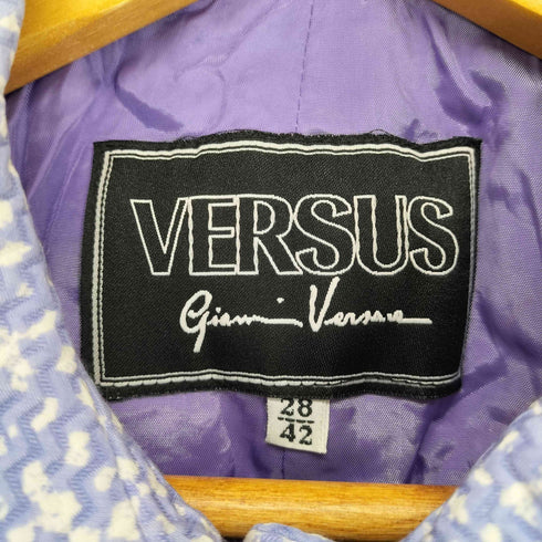 ジャンニヴェルサーチ GIANNI VERSACE VERSUS 80S シアサッカー 半袖ジャケット レディース 28/42