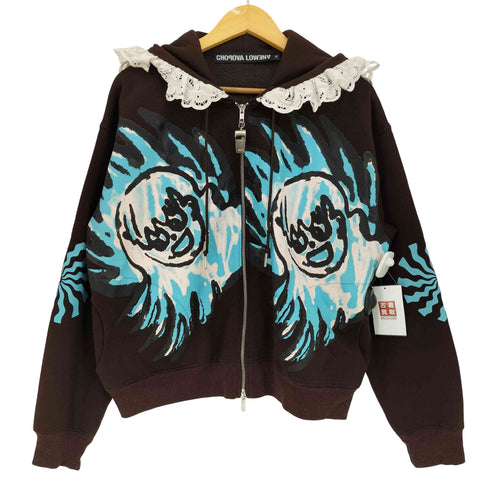 CHOPOVA LOWENA Flame Girl Frill Zip Hoodie フリル ジップパーカー レディース import:M