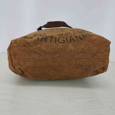 カンポマッジ campomaggi Shopping bag Genziana in canvas and leather レザー切替 キャンバスショルダーバッグ レディース