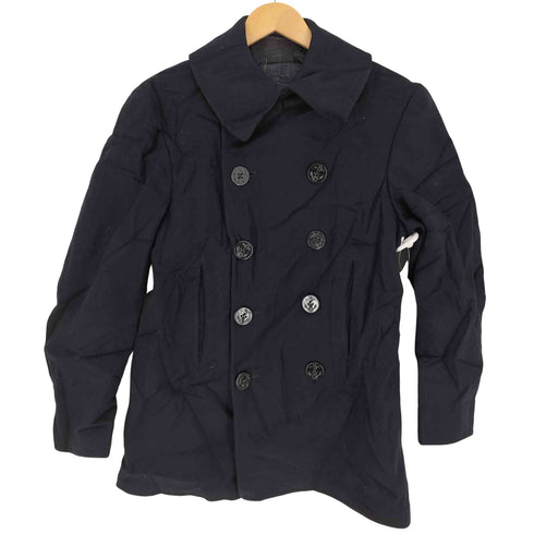 ユーエスネイビー U.S.NAVY 40S アメリカ海軍 NAVAL CLOTHING FACTORY プリントタグ 前期 錨10ボタン ウール Pコート ポケット裏コーデュロイ メンズ