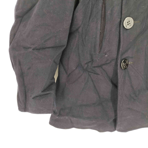 ユーエスネイビー U.S.NAVY 40S アメリカ海軍 NAVAL CLOTHING FACTORY プリントタグ 前期 錨10ボタン ウール Pコート ポケット裏コーデュロイ メンズ