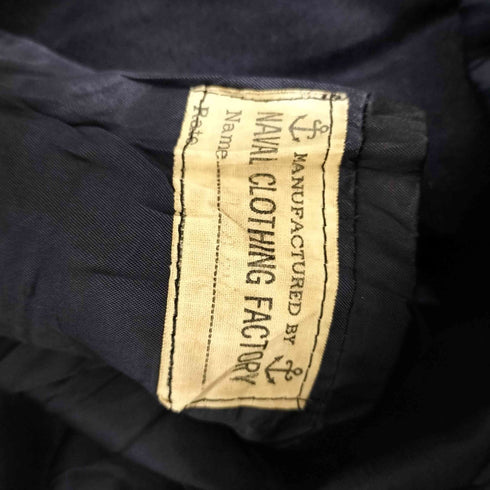 ユーエスネイビー U.S.NAVY 40S アメリカ海軍 NAVAL CLOTHING FACTORY プリントタグ 前期 錨10ボタン ウール Pコート ポケット裏コーデュロイ メンズ