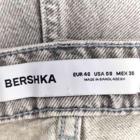 ベルシュカ BERSHKA ウォッシュ加工 ストレートデニムパンツ レディース 40