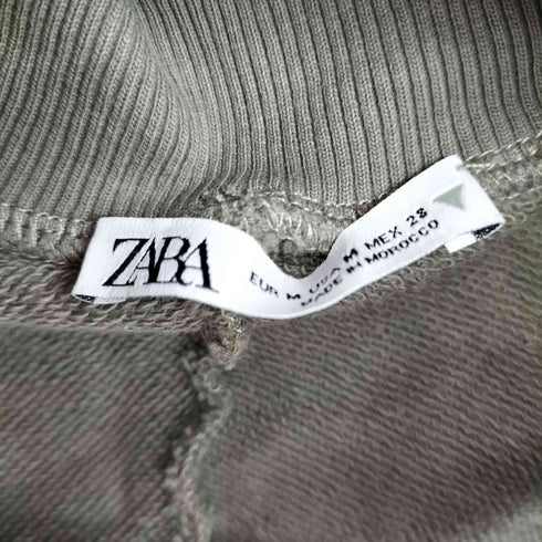 ザラ ZARA クロップド ジップアップスウェット レディース import:M