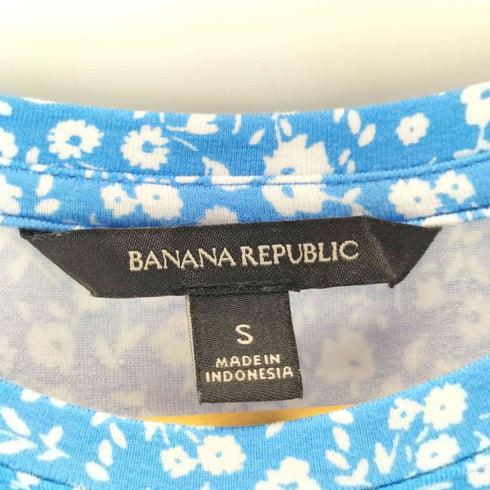 バナナリパブリック BANANA REPUBLIC ストレッチ花柄ノースリーブワンピース レディース import:S