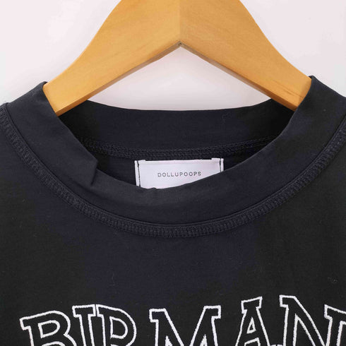 DOLLUPOOPS キャットプリントクルーネックTシャツ レディース