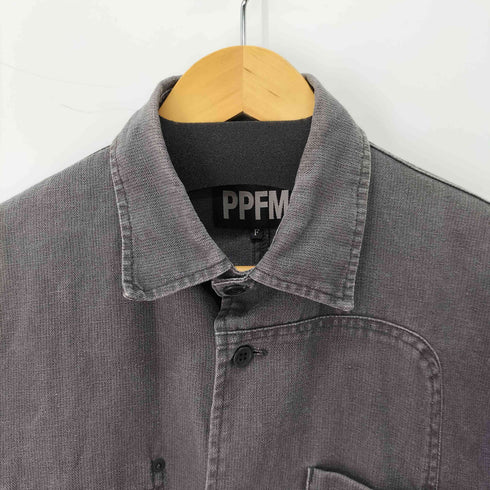 ピーピーエフエム PPFM S/S デザインリネンシャツ メンズ FREE