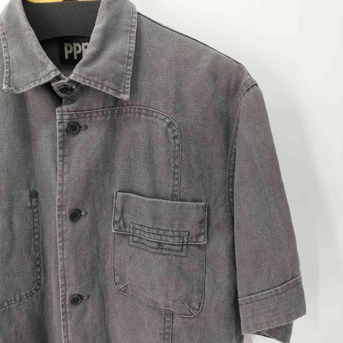 ピーピーエフエム PPFM S/S デザインリネンシャツ メンズ FREE