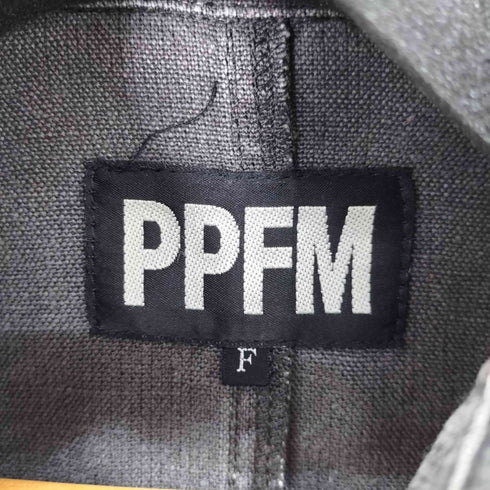 ピーピーエフエム PPFM S/S デザインリネンシャツ メンズ FREE