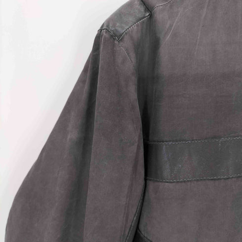 ディーゼル DIESEL 00s HIGH SPEED レザー切替 ナイロン中綿ジャケット メンズ import:XL