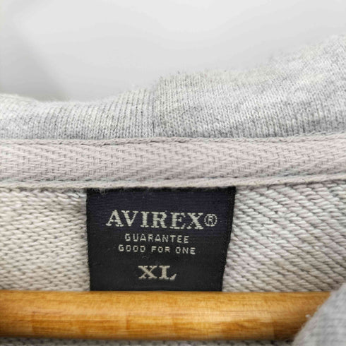 アヴィレックス AVIREX ロゴ刺繍 ナイロン 切替 ジップアップパーカー メンズ import:XL